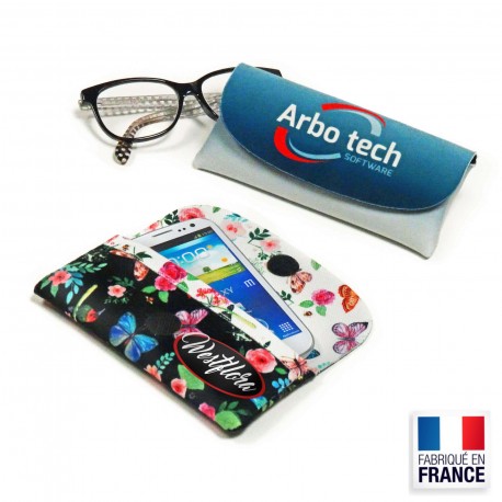 Etui à lunettes velours microfibre 160x80 mm