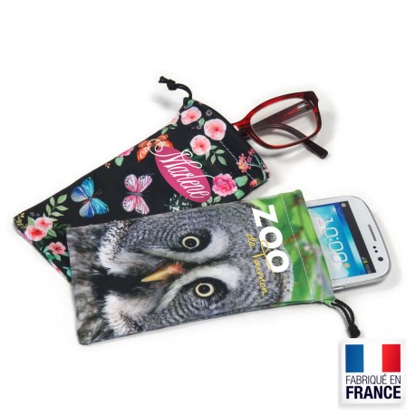 Etui lunettes en microfibre 80x165 mm