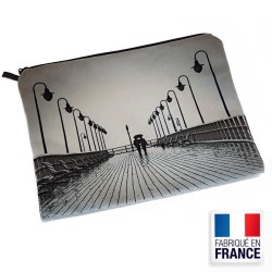 Trousse plate en velours - Format A5