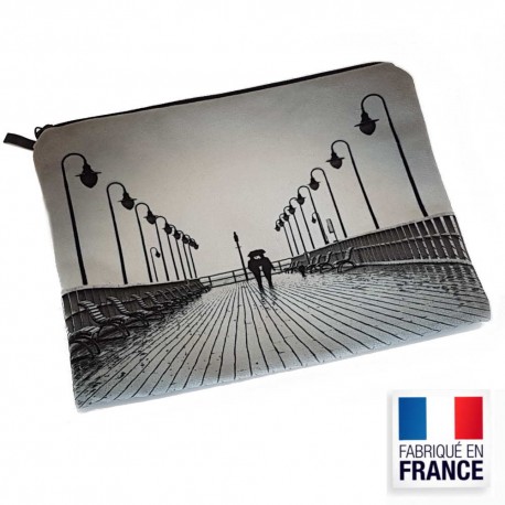 Trousse plate en velours - Format A5