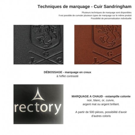 Porte document ou tablette façon enveloppe en cuir Sandringham