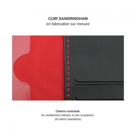 Portefeuille avec porte monnaie en cuir Nappa Sandringham