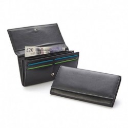 Portefeuille avec porte monnaie zippé en cuir Sandringham