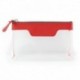 Trousse zippée transparente 185 x 120 x 60 mm en PU ou rPET