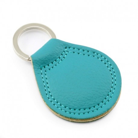 Porte-clé rond en PU, rPET ou cuir