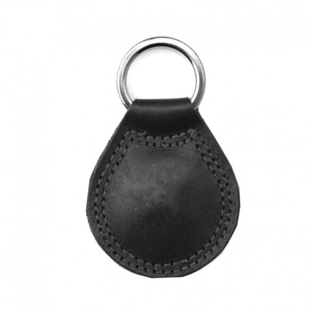 Porte-clé rond en PU, rPET ou cuir