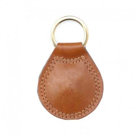 Porte-clé rond en PU, rPET ou cuir