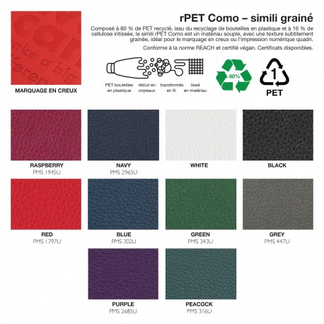Protège document A5 (1 pochette) en PU, rPET ou cuir
