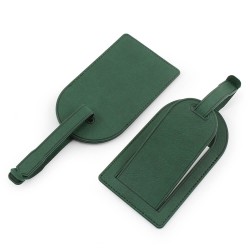 Grande étiquette à bagage avec volet en PU ou rPET