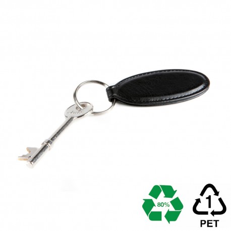 Porte-clé ovale en PU ou rPET