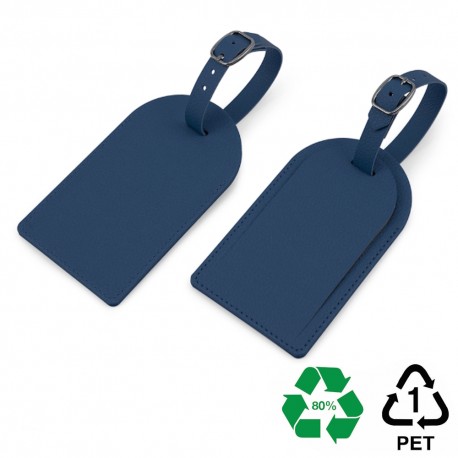 Grande étiquette à bagage avec volet en PU ou rPET