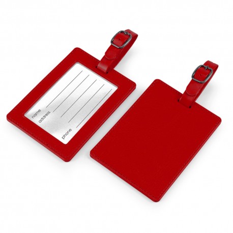 Grande étiquette à bagage rectangulaire en PU ou rPET