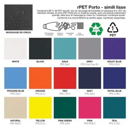 Porte-cartes à feuillets en PU ou rPET