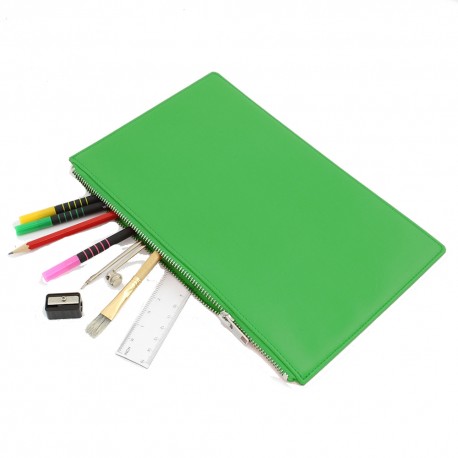 Pochette zippée 281 x 180 x 6 mm en PU ou rPET