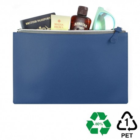 Pochette zippée 281 x 180 x 6 mm en PU ou rPET