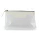 Trousse zippée transparente 185 x 120 x 60 mm en PU ou rPET