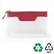 Trousse zippée transparente 185 x 120 x 60 mm en PU ou rPET