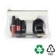 Trousse zippée transparente 185 x 120 x 60 mm en PU ou rPET