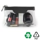 Trousse zippée transparente 185 x 120 x 60 mm en PU ou rPET