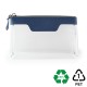 Trousse zippée transparente 185 x 120 x 60 mm en PU ou rPET