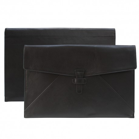 Porte document ou tablette façon enveloppe en cuir Nappa Sandringham