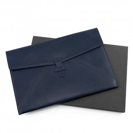 Porte document ou tablette façon enveloppe en cuir Nappa Sandringham