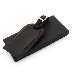 Etiquette à bagage en cuir Nappa Sandringham