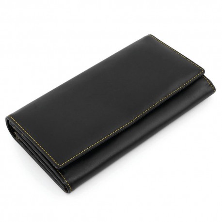 Portefeuille avec porte monnaie zippé en cuir Nappa Sandringham