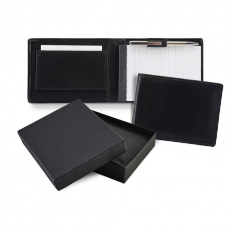 Porte calepin avec stylo en cuir Nappa Sandringham