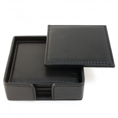 Set de Sous verre carré en cuir Nappa Sandringham