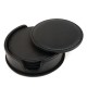 Set de Sous verre rond en cuir Nappa Sandringham