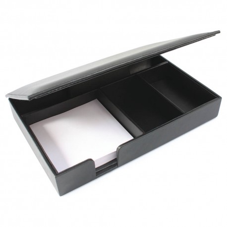 Porte bloc papier et cartes de visite en cuir Nappa Sandringham