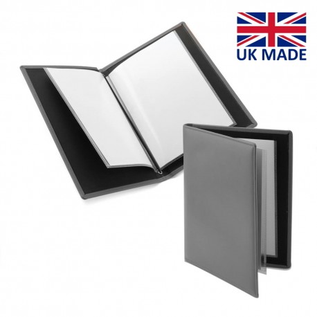 Protège document A5 (4 vues) en PU, rPET ou cuir