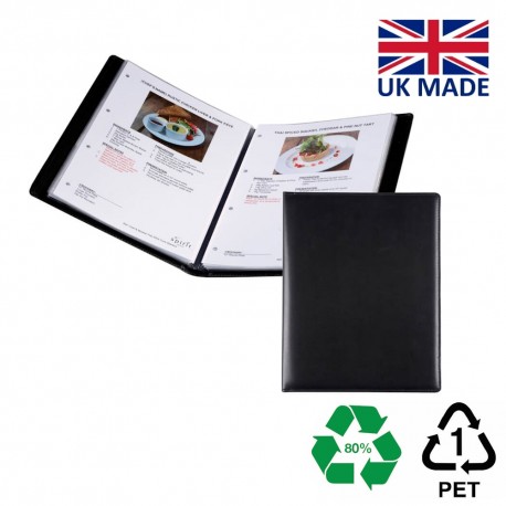 Protège document A4 (32 vues) en PU, rPET ou cuir
