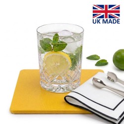 Sous verre carré en PU, rPET ou cuir