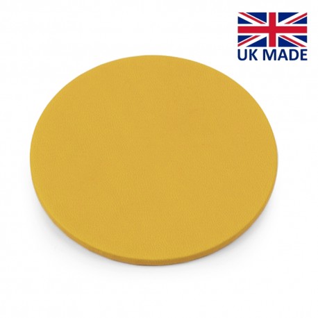 Sous verre rond en PU, rPET ou cuir