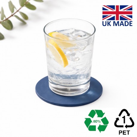 Sous verre rond en PU, rPET ou cuir