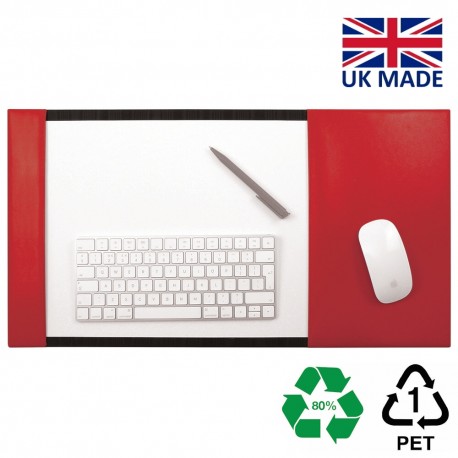 Sous main A3 avec tapis de souris en PU, rPET ou cuir